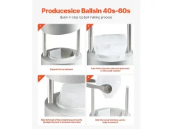 Forma de Gelo SucceBuy Prensa de Gelo Ice Diamond, Máquina de Bolas de Gelo de 6.5cm, Kit de Prensa de Gelo para Uísque, Perfeito para Uso Doméstico