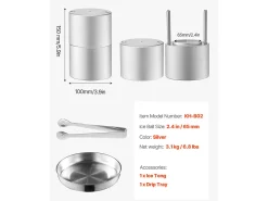 Forma de Gelo SucceBuy Prensa de Gelo Ice Diamond, Máquina de Bolas de Gelo de 6.5cm, Kit de Prensa de Gelo para Uísque, Perfeito para Uso Doméstico