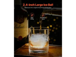 Forma de Gelo SucceBuy Prensa de Gelo Ice Diamond, Máquina de Bolas de Gelo de 6.5cm, Kit de Prensa de Gelo para Uísque, Perfeito para Uso Doméstico
