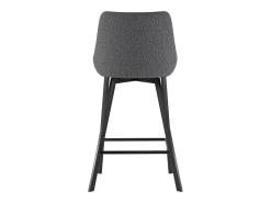 Fox - Banqueta de tecido cinza escuro - Conjunto de 2 peças