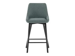 Fox - Banqueta de tecido preto - Conjunto de 2 peças