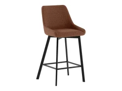 Fox - Banqueta de tecido preto - Conjunto de 2 peças