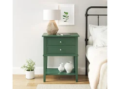 Franklin | Mesa de apoio com 2 gavetas em MDF azul