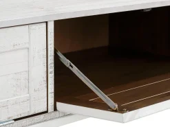 Freya | Móvel TV com 3 portas de abrir em Pinho Creme Branco