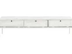 Freya | Móvel TV com 3 portas de abrir em Pinho Creme Branco