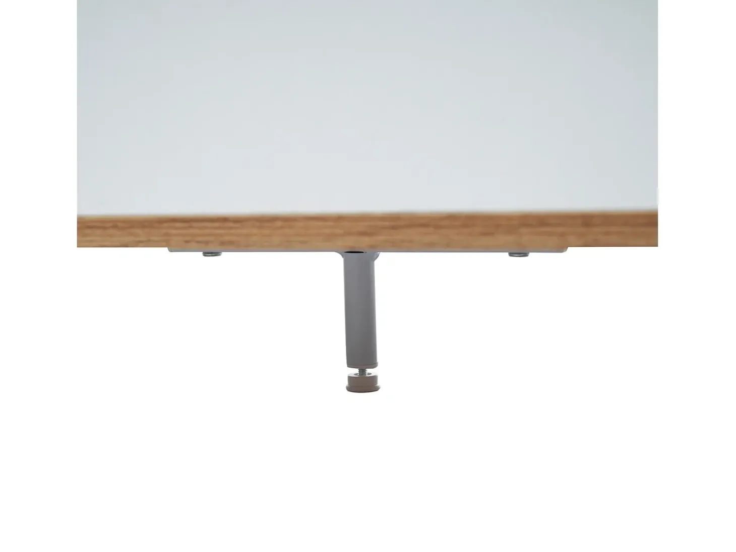 Gabinete de TV de 5 e 8 e 8 nicho, pés de madeira sólidos, 175x37x51cm, branco e natural