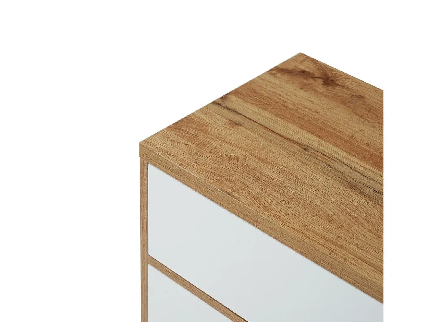 Gabinete de TV de 5 e 8 e 8 nicho, pés de madeira sólidos, 175x37x51cm, branco e natural