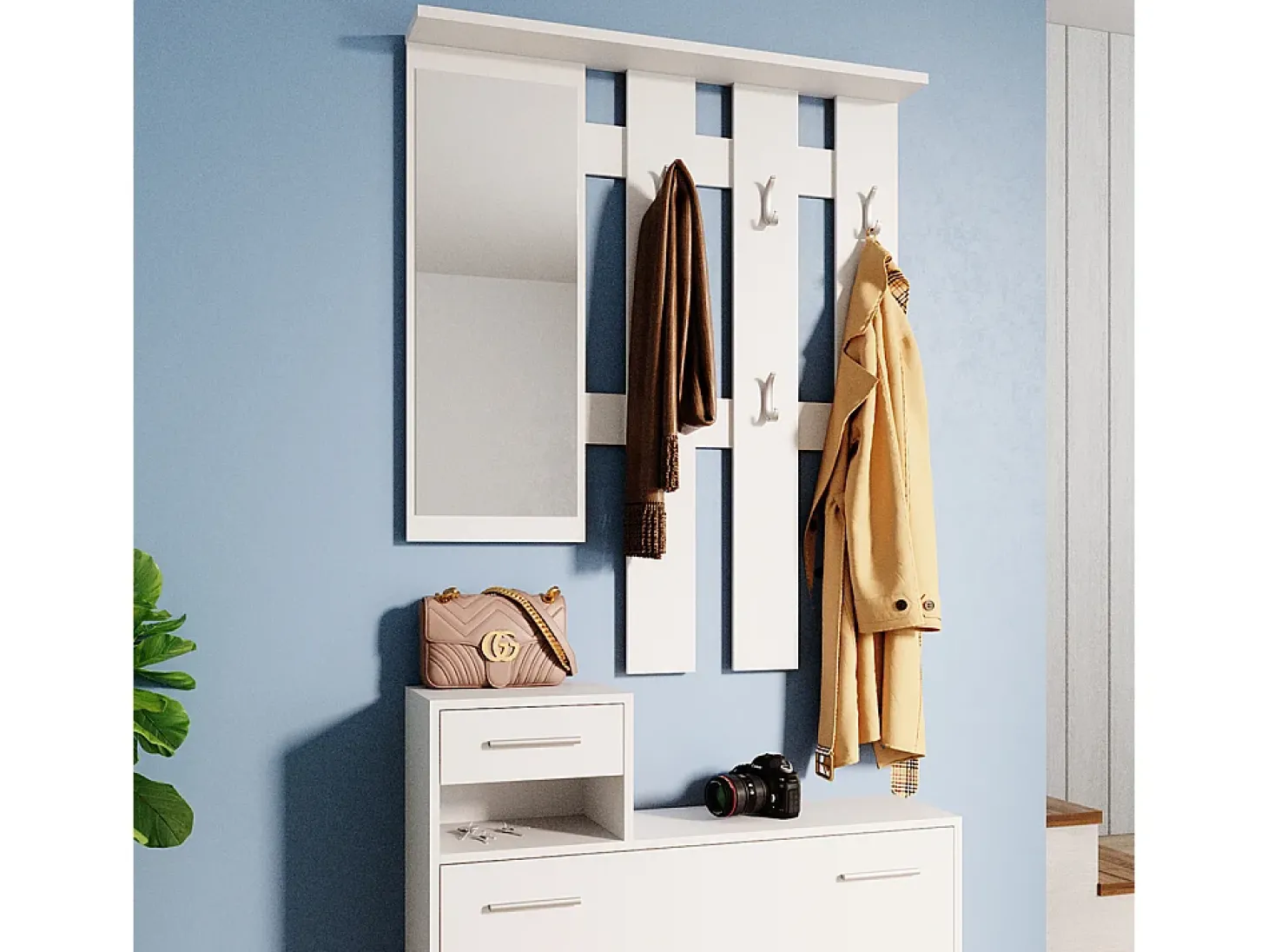 Garderobe branco 100x27.8x111.6 billy