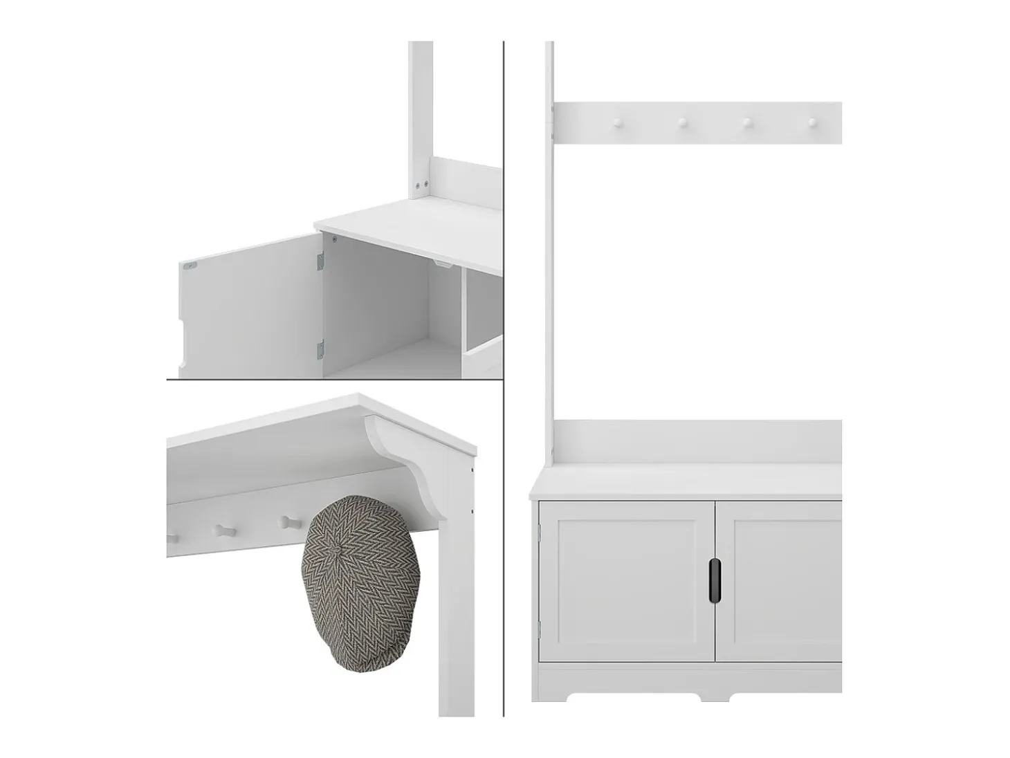 Garderobe branco 80x40x180 lysa