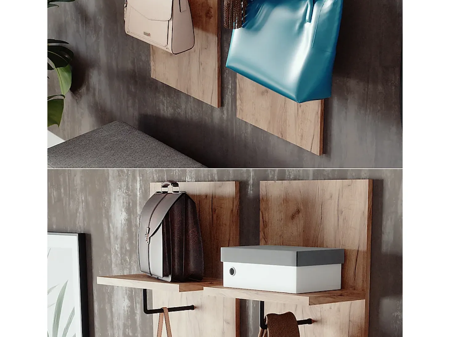 Garderobe carvalho goldkraft 36x21.6x135 siri