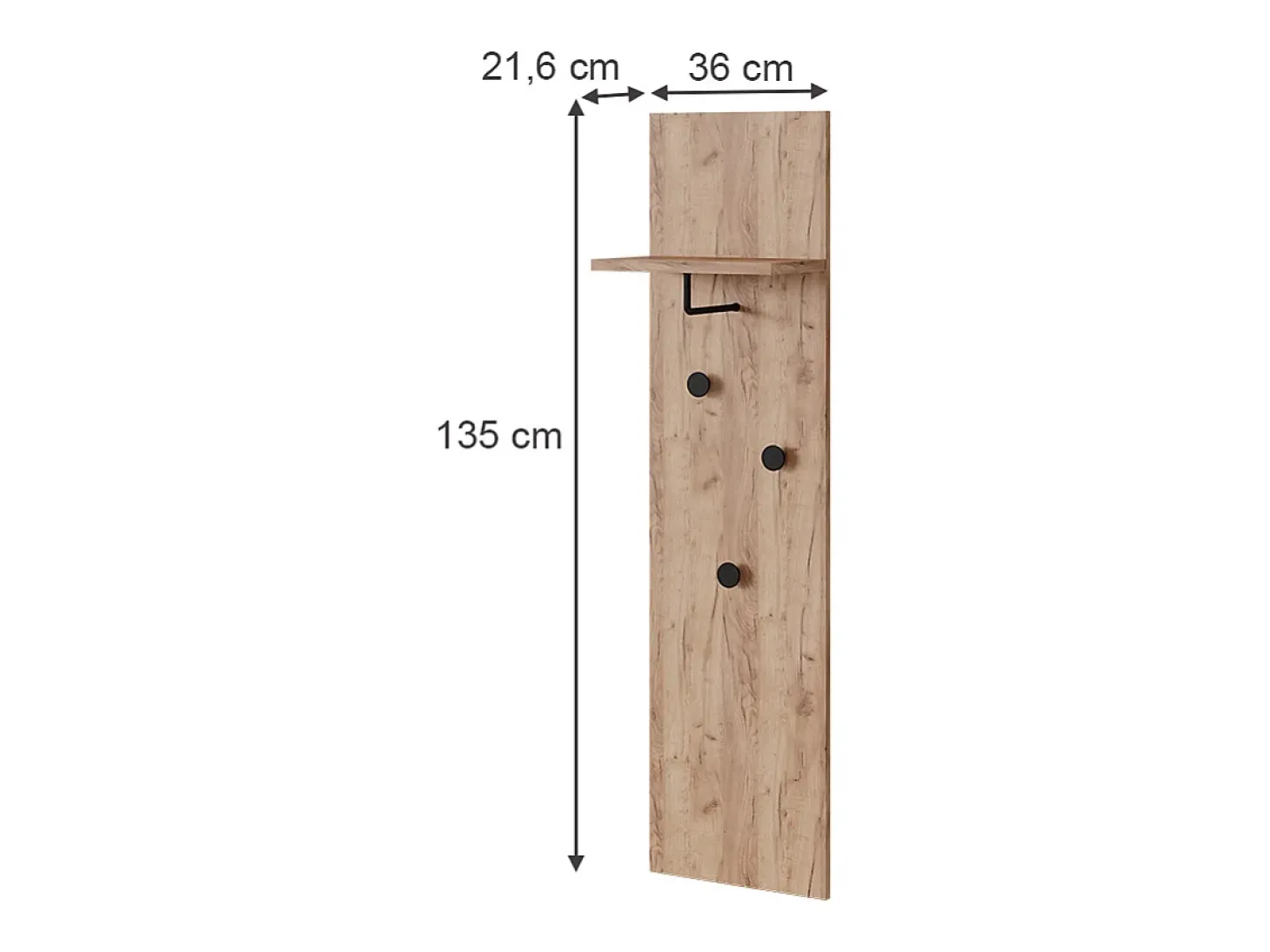 Garderobe carvalho goldkraft 36x21.6x135 siri
