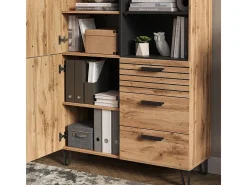 Garderobe carvalho wotan 100x38x142 amber