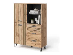 Garderobe carvalho wotan 100x38x142 amber