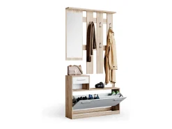 Garderobe sonoma/branco 100x27.8x111.6 billy