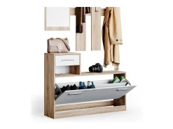Garderobe sonoma/branco 100x27.8x111.6 billy