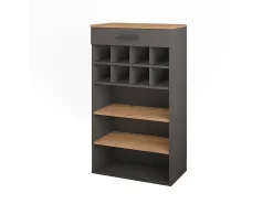 Garrafeira carvalho goldkraft/antracite 60x34.5x106 repose
