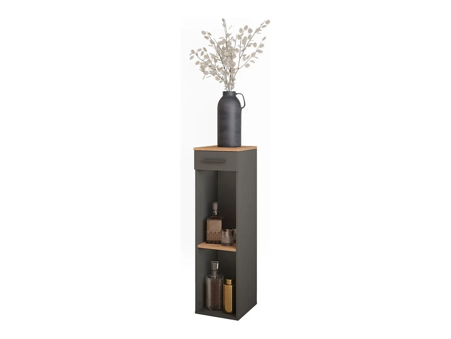 Garrafeira carvalho goldkraft/antracite 30x34.5x106 repose