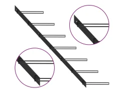 Garrafeira de parede para 7 garrafas metal preto PT553113
