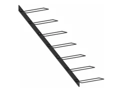 Garrafeira de parede para 7 garrafas metal preto PT553113
