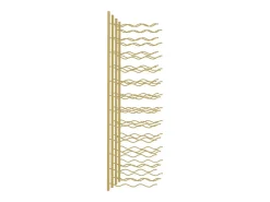Garrafeira de parede para 36 garrafas 2 pcs ferro dourado PT832369
