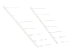 Garrafeira de parede para 7 garrafas metal branco PT348128