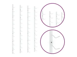 Garrafeira de parede para 12 garrafas 2 pcs ferro branco PT473750