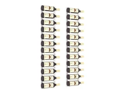 Garrafeira de parede para 12 garrafas 2 pcs ferro branco PT473750