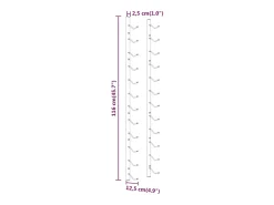 Garrafeira de parede para 12 garrafas 2 pcs ferro branco PT473750