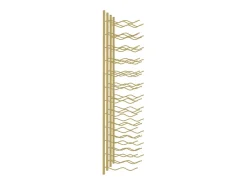 Garrafeira de parede para 24 garrafas 2 pcs ferro dourado PT811870