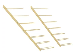 Garrafeira de parede para 7 garrafas metal dourado PT637108
