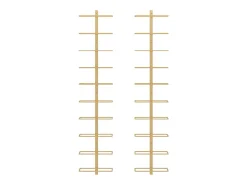Garrafeira de parede para 10 garrafas metal dourado PT329565