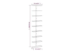 Garrafeira de parede para 9 garrafas ferro branco PT922216