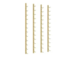 Garrafeira de parede para 12 garrafas 2 pcs ferro dourado PT817206