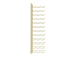 Garrafeira de parede para 36 garrafas ferro dourado PT835230