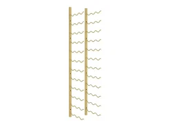 Garrafeira de parede para 36 garrafas ferro dourado PT835230