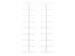 Garrafeira de parede para 9 garrafas 2 pcs ferro branco PT719530