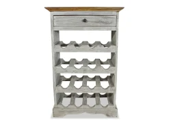 Garrafeira madeira reciclada maciça 55x23x85 cm PT954208