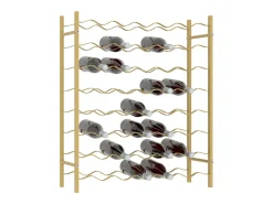 Garrafeira para 48 garrafas metal dourado PT786438