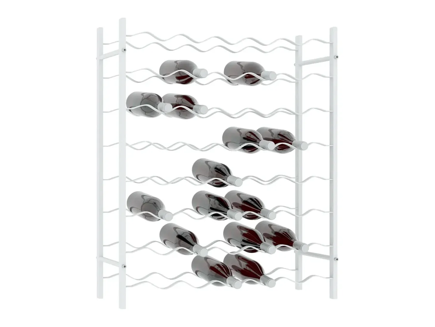 Garrafeira para 48 garrafas metal branco PT862886