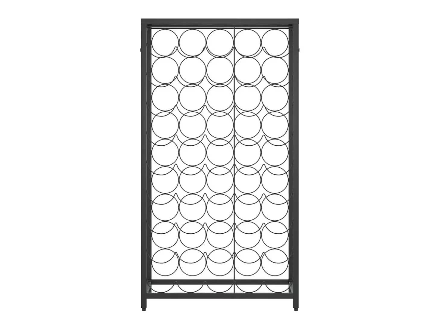 Garrafeira para 45 garrafas 54x18x100 cm ferro forjado preto PT340450