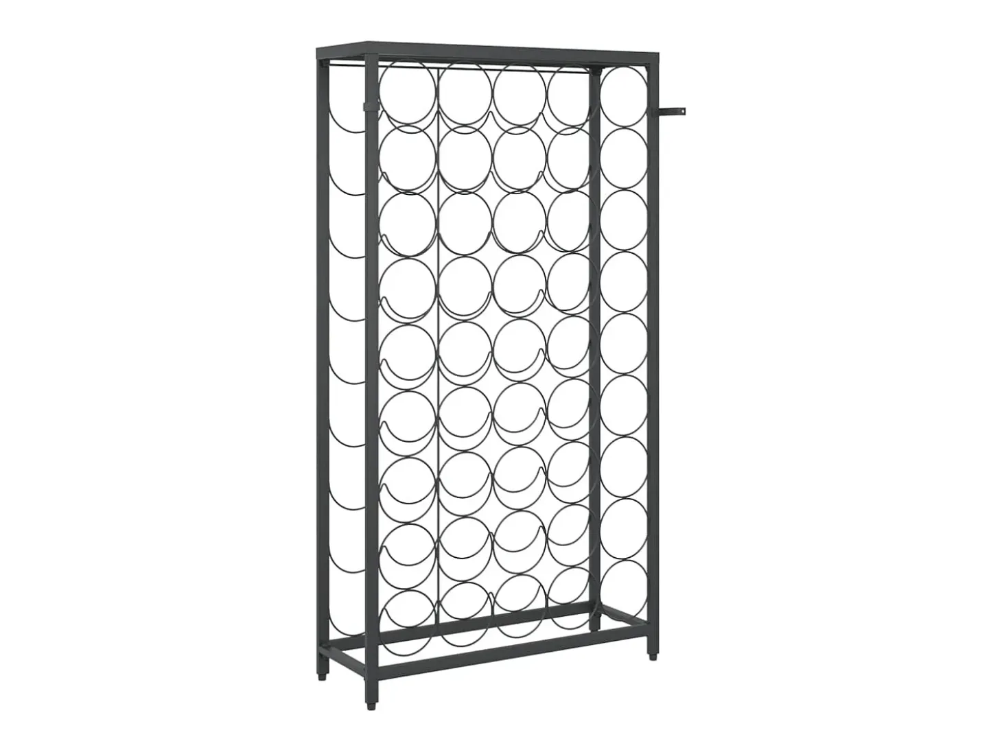 Garrafeira para 45 garrafas 54x18x100 cm ferro forjado preto PT340450