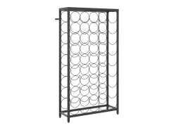 Garrafeira para 45 garrafas 54x18x100 cm ferro forjado preto PT340450