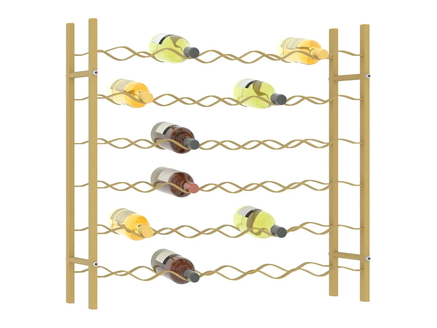 Garrafeira para 36 garrafas metal dourado PT572747