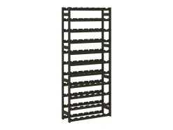 Garrafeira para 77 garrafas madeira de pinho maciça preto PT196903