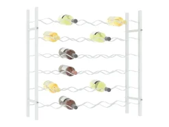 Garrafeira para 36 garrafas metal branco PT861794