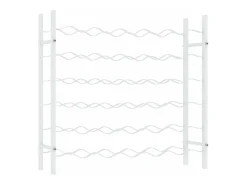Garrafeira para 36 garrafas metal branco PT861794