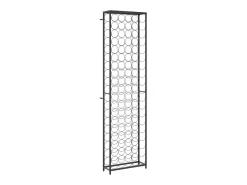 Garrafeira para 95 garrafas 54x18x200 cm ferro forjado preto PT832783