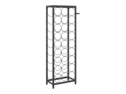 Garrafeira para 27 garrafas 34x18x100 cm ferro forjado preto PT812170