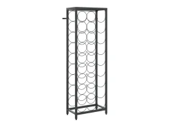 Garrafeira para 27 garrafas 34x18x100 cm ferro forjado preto PT812170