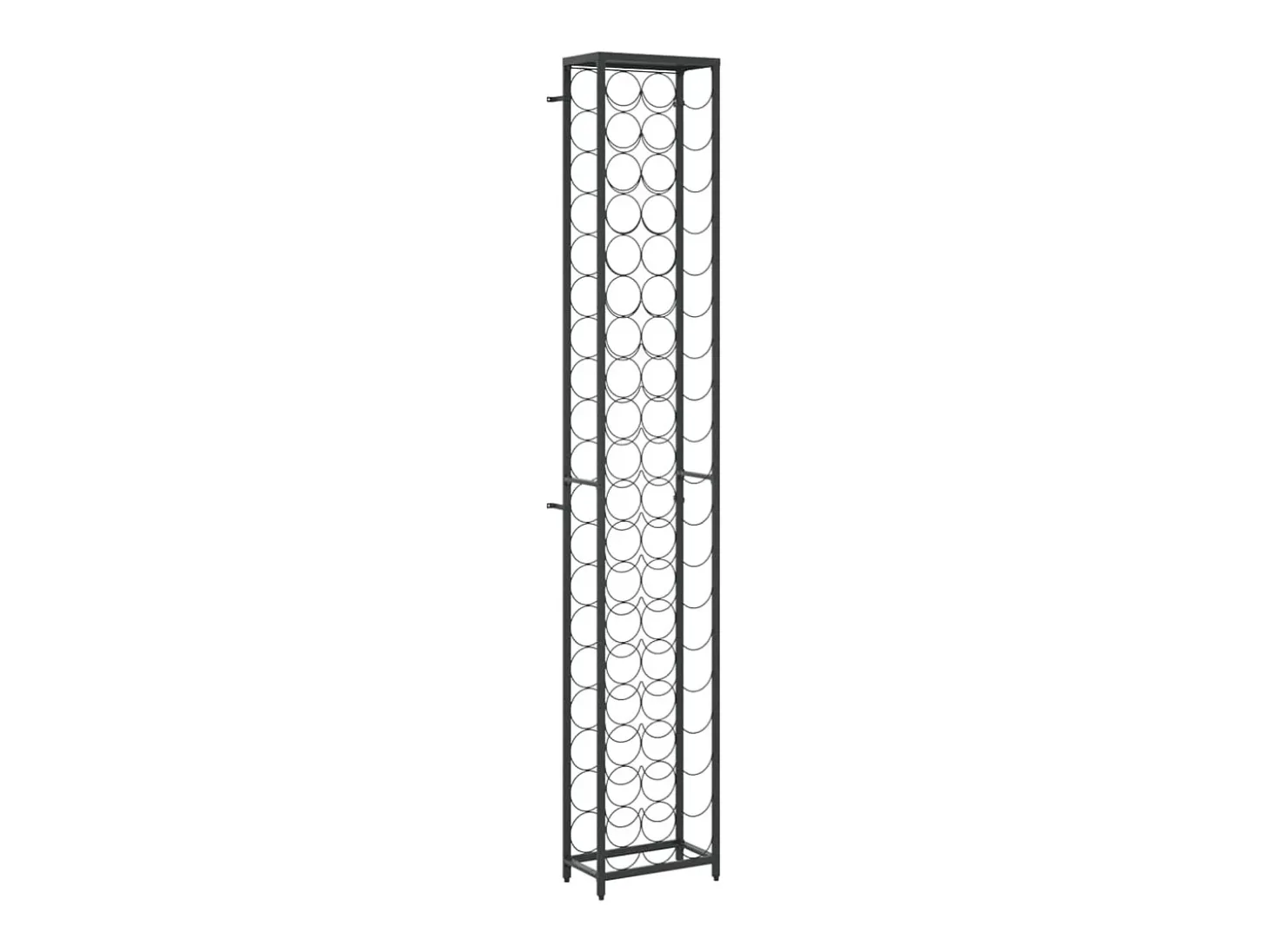 Garrafeira para 57 garrafas 34x18x200 cm ferro forjado preto PT892144